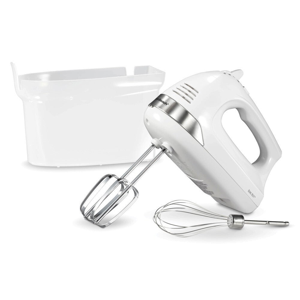 Hamilton Beach 6 Speed Hand Mixer Snap-on Case White 62629: Handheld Mixer