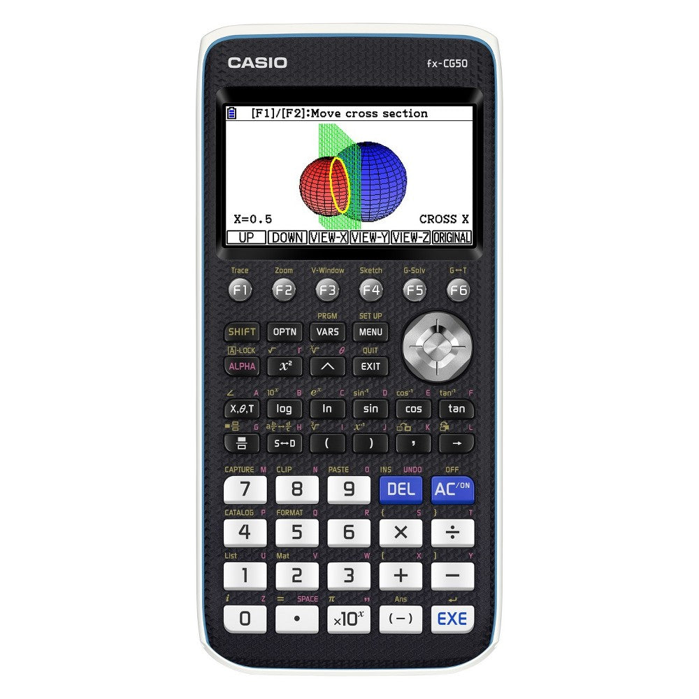 Casio High-Resolution 3D Color Graphing Calculator - Black (FX-CG50): SAT & ACT Approved