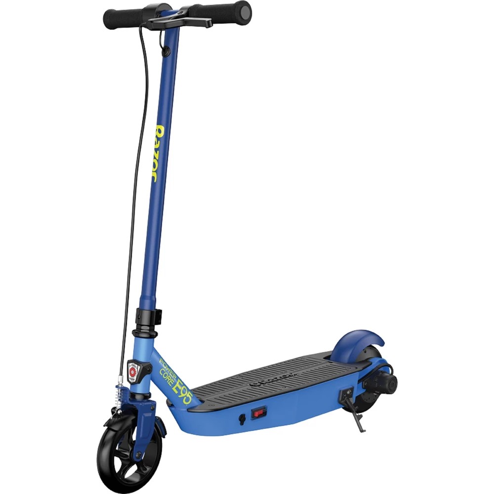 Razor E95 Electric Scooter - Blue: Steel Frame, 10 Mph Max Speed, 120 Lb Capacity