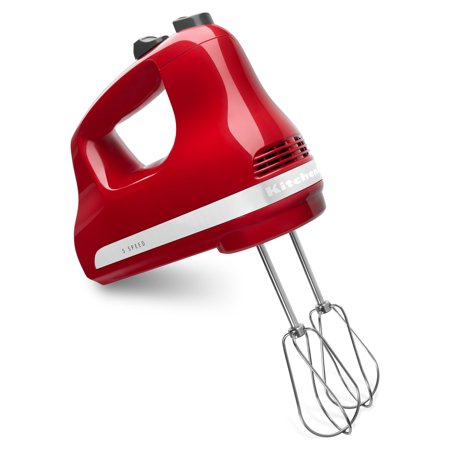 Kitchen Aid 5-Speed Empire Red Hand Mixer with 2 Stainless Steel Beaters