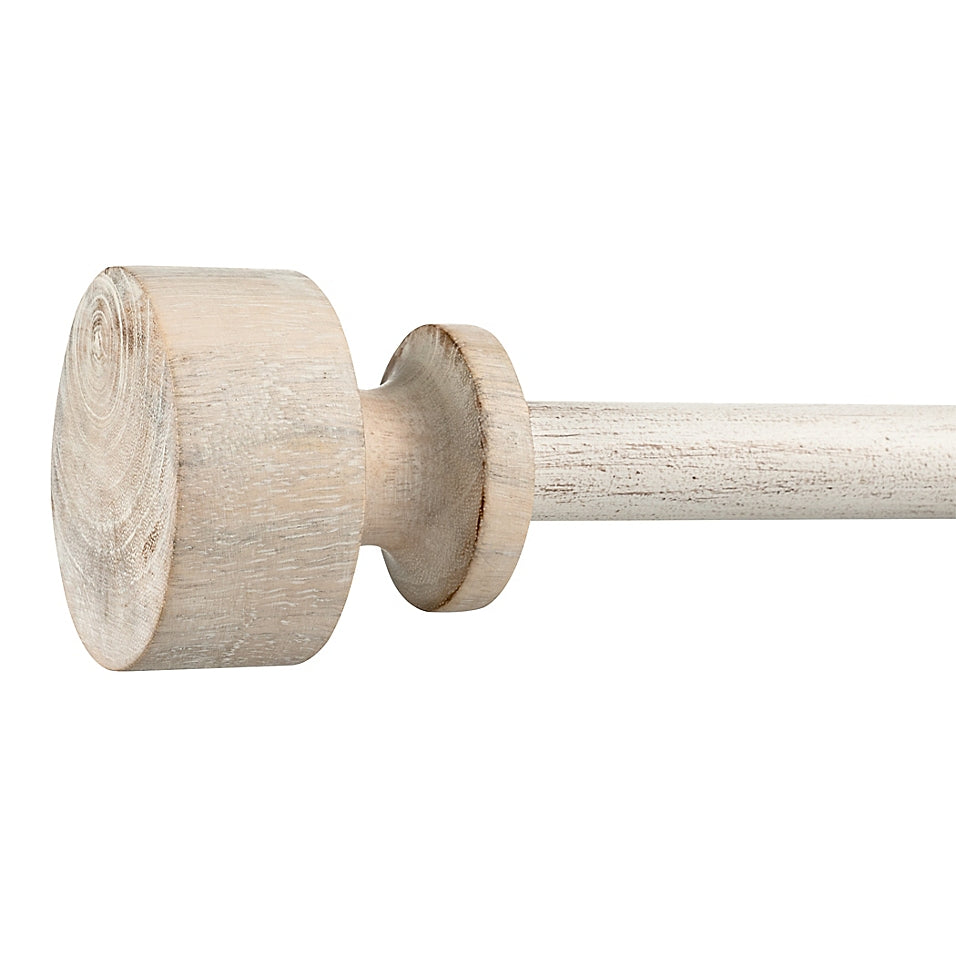 Bee & Willow Iris 84 to 144-Inch Adjustable Curtain Rod Set in Weathered Oak