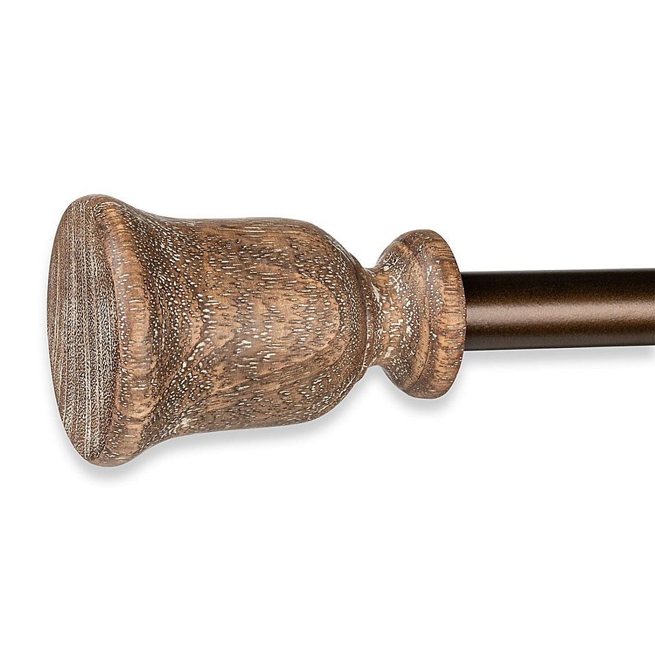 Bee & Willow Selah 84 to 144-Inch Adjustable Curtain Rod Set in Oak