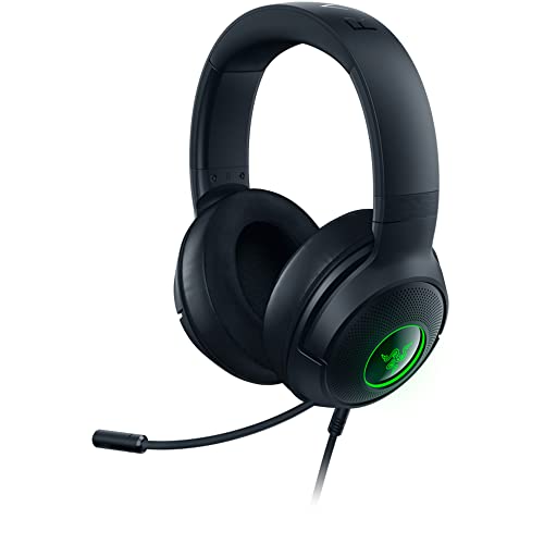 Razer Kraken V3 X Wired USB Gaming Headset for PC: Ideal for PlayStation 4, Foam Cushions