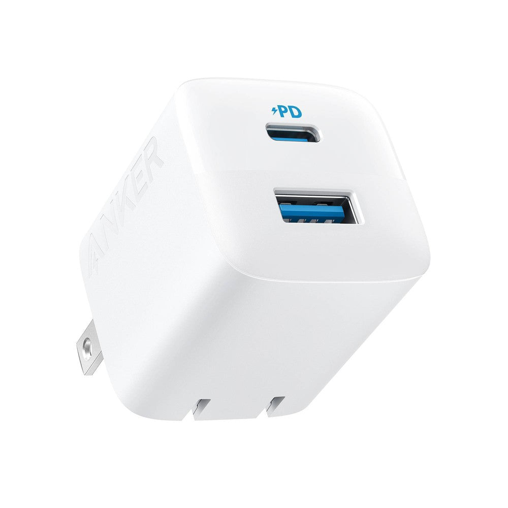 Anker 2-Port 33W Wall Charger - White: USB & USB-C