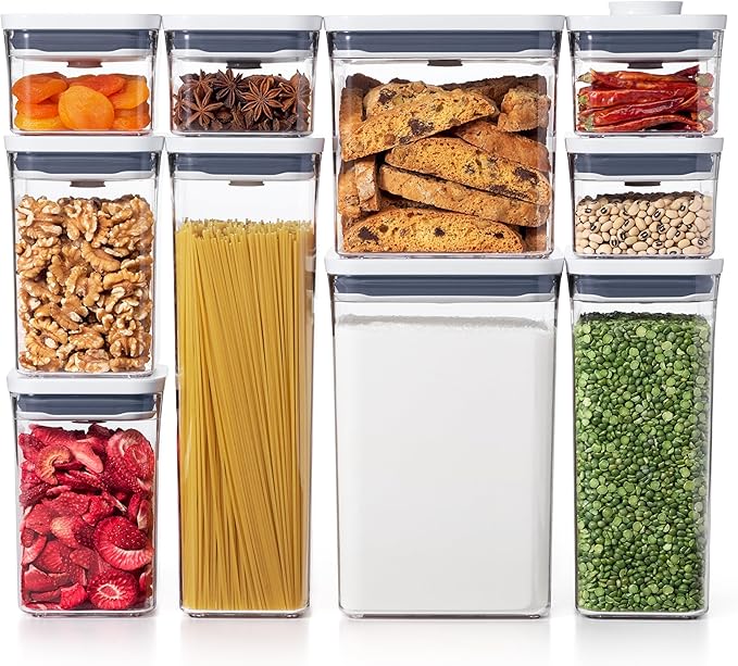 OXO Good Grips 10-Piece POP Container Set for Kitchen Storage, Pantry Organization