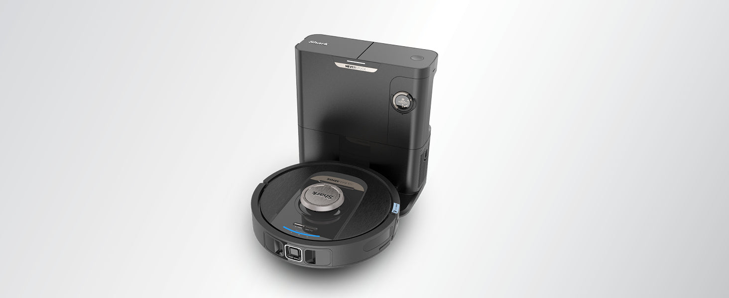 Shark - PowerDetect Self-Empty Robot Vacuum with NeverStuck Tech, HEPA Bagless Base, Advanced Object Detect, WiFi - Black