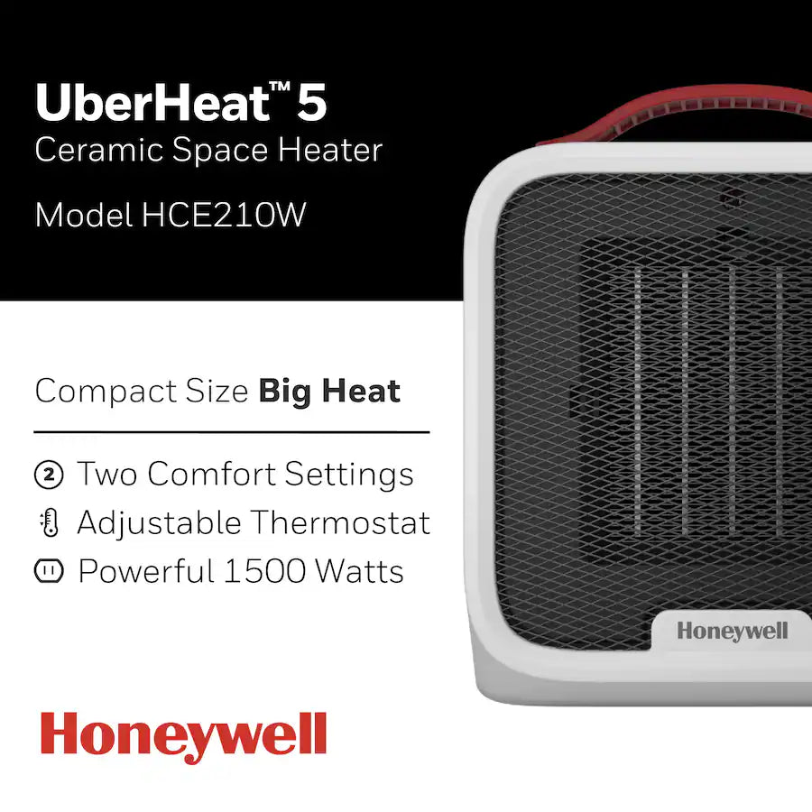 Honeywell - UberHeat Plus Ceramic Heater - White